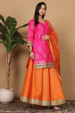 Thumbnail for Joban Fashion Pink Silk Lehenga Set