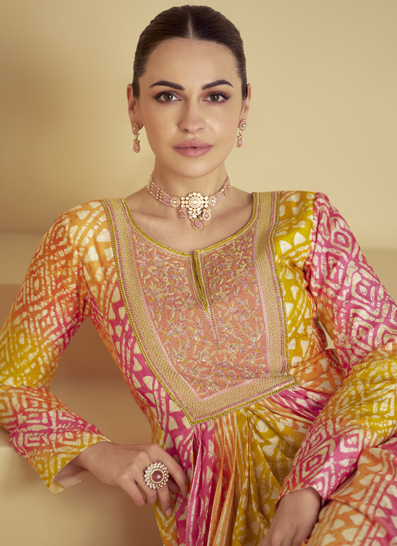 Vegaa Fashion Multicolor Real Muslin Digital Print Anarkali Suit