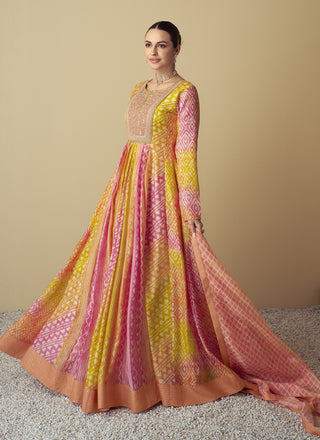 Vegaa Fashion Multicolor Real Muslin Digital Print Anarkali Suit