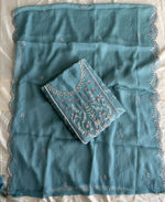 Thumbnail for KC Beautiful Sky Blue Chiffon Silk Hand Embroidery Suit For Women - Dista