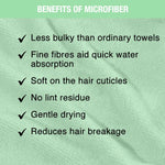 Thumbnail for Nykaa Naturals Microfiber Hair Wrap for Frizz Free & Shiny Hair - Green - Distacart