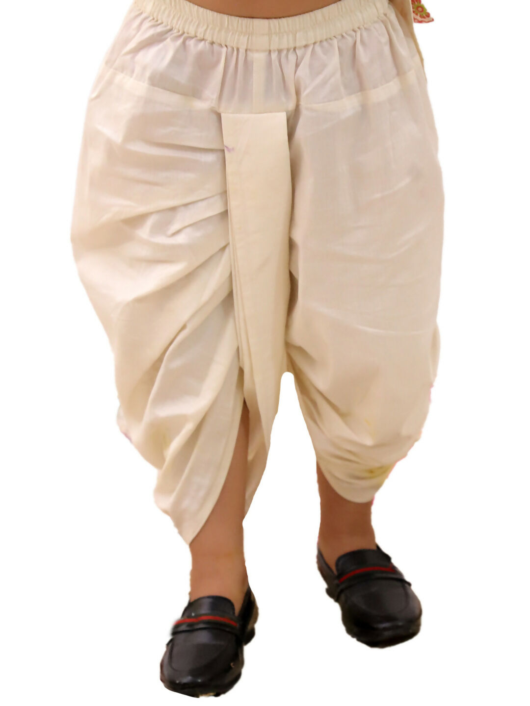 Lil Drama Mishti White Kurta Dhoti and Jacket For Boys