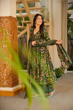 Thumbnail for Aayaa Designer Cotton Silk Suit - Green - Dista