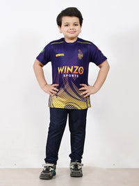Thumbnail for Baesd Boys Sports Round Neck Printed Cricket Jersey IPL, T20 T-shirt - Distacart