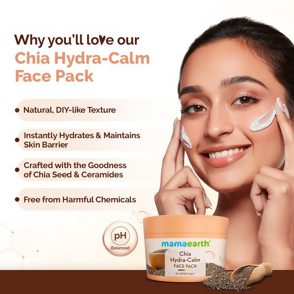 Mamaearth Chia Hydra-Calm Face Pack with Chia Seed & Ceramides - Distacart