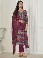 Thumbnail for Jyoti Fashion Women's Multicolor Pashmina Digital Printed Kurta with Trouser & Dupatta - Distacart