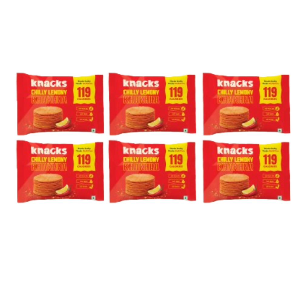 Knacks Coin Khakhra Crisps - Chilly Lemony Flavour - Dista