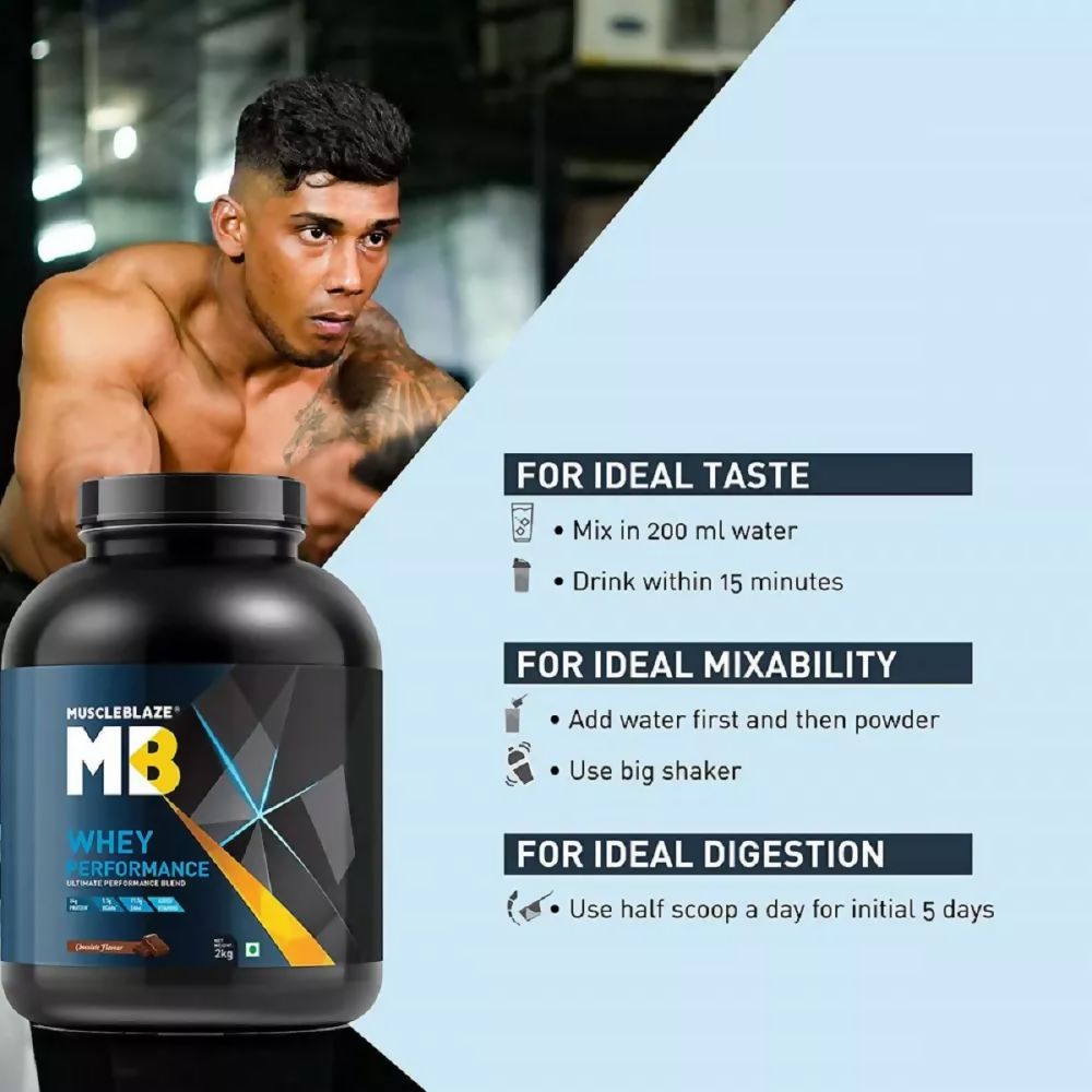MuscleBlaze Whey Performance Protein Chocolate - Distacart