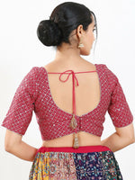 Thumbnail for Joban Fashion Pink Silk Padded Blouse With Sweetheart Neck Elbow Sleeves - Distacart