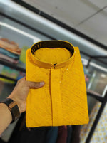 Thumbnail for Anaita Yellow Embroidered Rayon Straight Kurta - Distacart