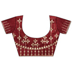 Thumbnail for Joban Fashion Peach Bandhej Bandhani Vichitra Silk Bandhani Prints Saree