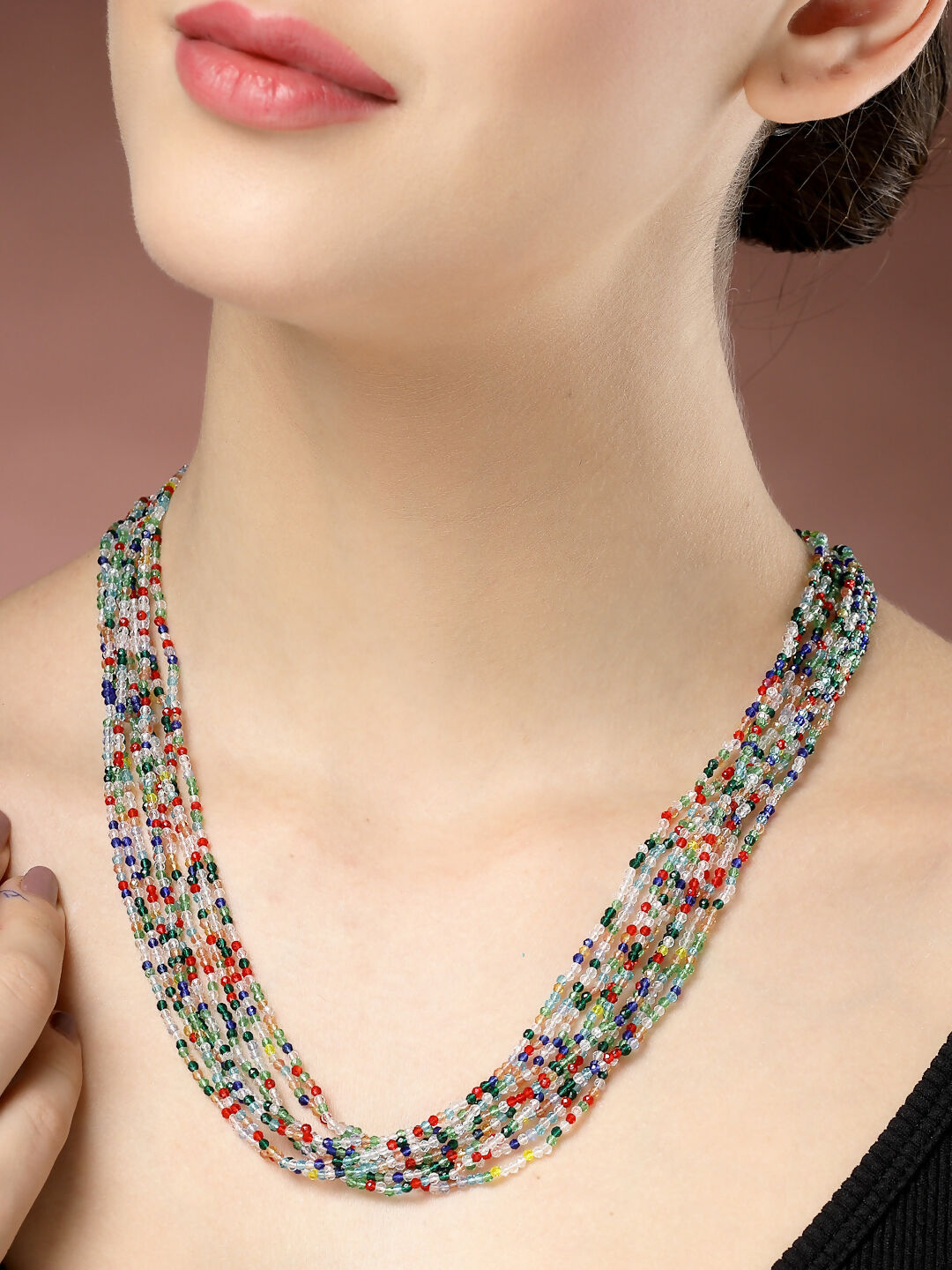 NVR Women's Multi-Coloured Handcrafted Necklace - Distacart
