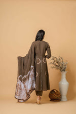 Thumbnail for Joban Fashion Brown Tie & Dye Cotton Suit Set - Distacart