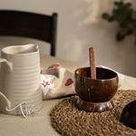 Thumbnail for Thenga Coconut Shell Artisan Soup Bowl & Soup Spoon - Dista