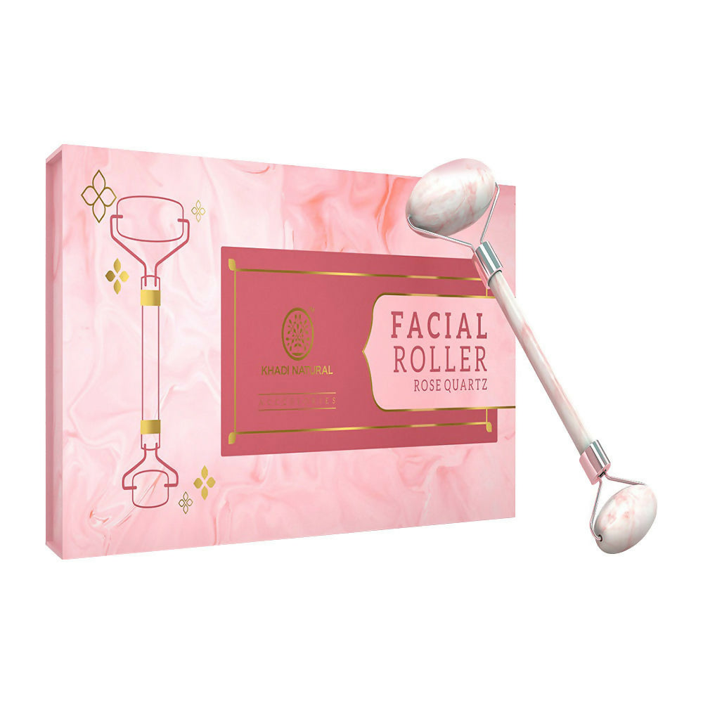 Khadi Natural Rose Quartz Facial Roller - Distacart