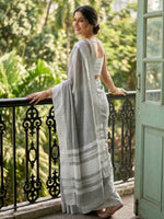 Thumbnail for Shree Shyam Fashion Gray Linen Saree - Distacart