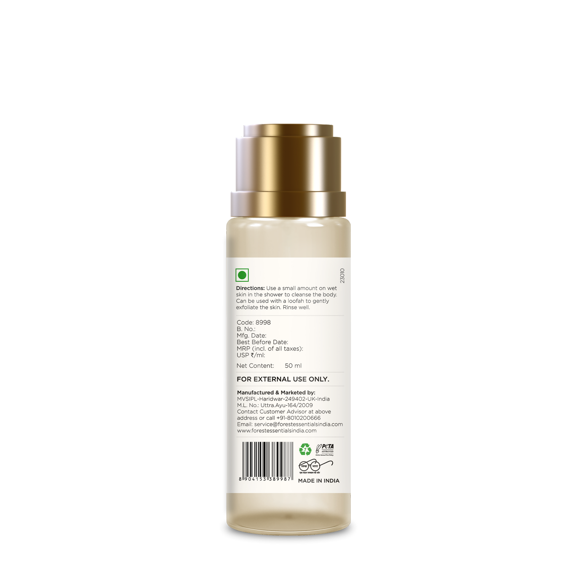 Forest Essentials Travel Size Silkening Shower Wash Oudh & Green Tea - Distacart