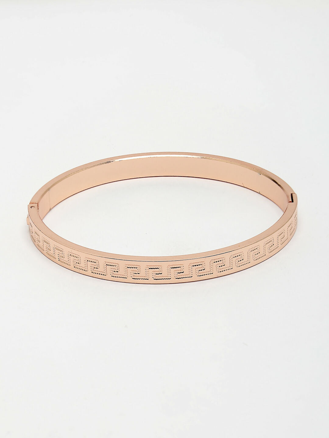 NVR Men's Rose Gold Stainless Steel Kada Bracelet - Distacart