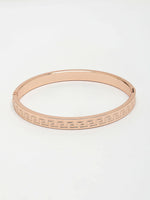 Thumbnail for NVR Men's Rose Gold Stainless Steel Kada Bracelet - Distacart