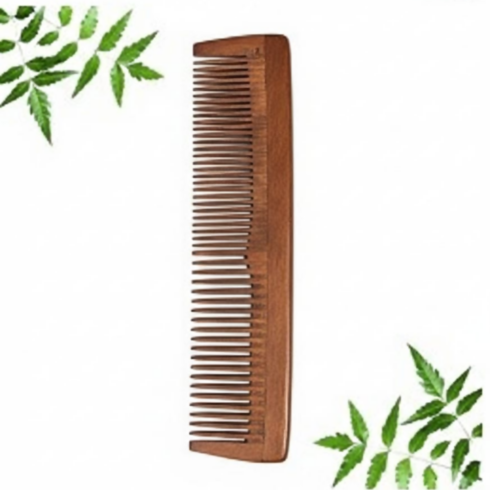 Bronson Professional Kacchi Neem Ayurvedic Wooden Comb - Dista