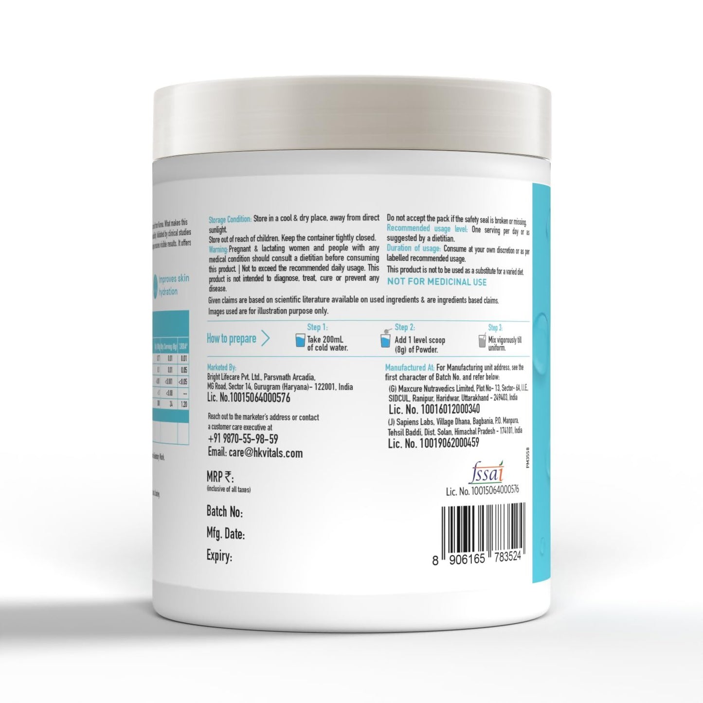 HK Vitals Korean Skin Marine Collagen Powder - Distacart