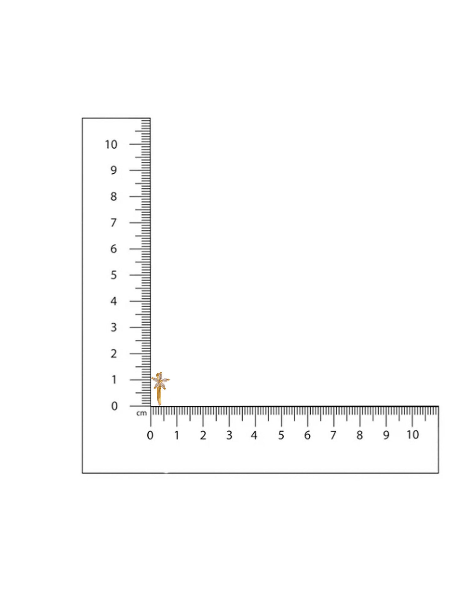 Ruby Raang Gold Star Nose Pin - Dista