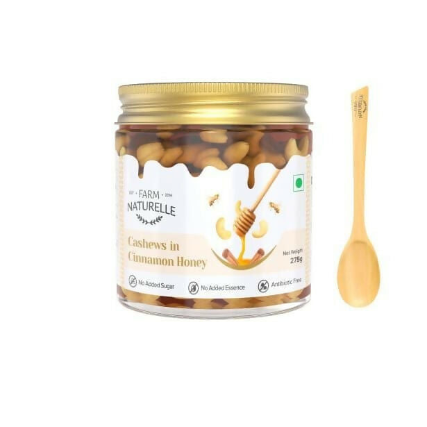 Farm Naturelle Cashew in Cinnamon Honey - Nutty and Indulgent Delight - Distacart