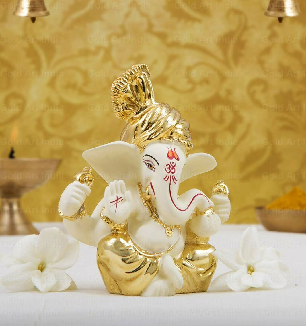 Gold Art India Ceramic Ganesh Idol - Distacart