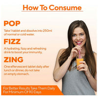 Thumbnail for Zingavita Vitamin C Effervescent Tablets for Stronger Immunity - Orange Flavor - Distacart