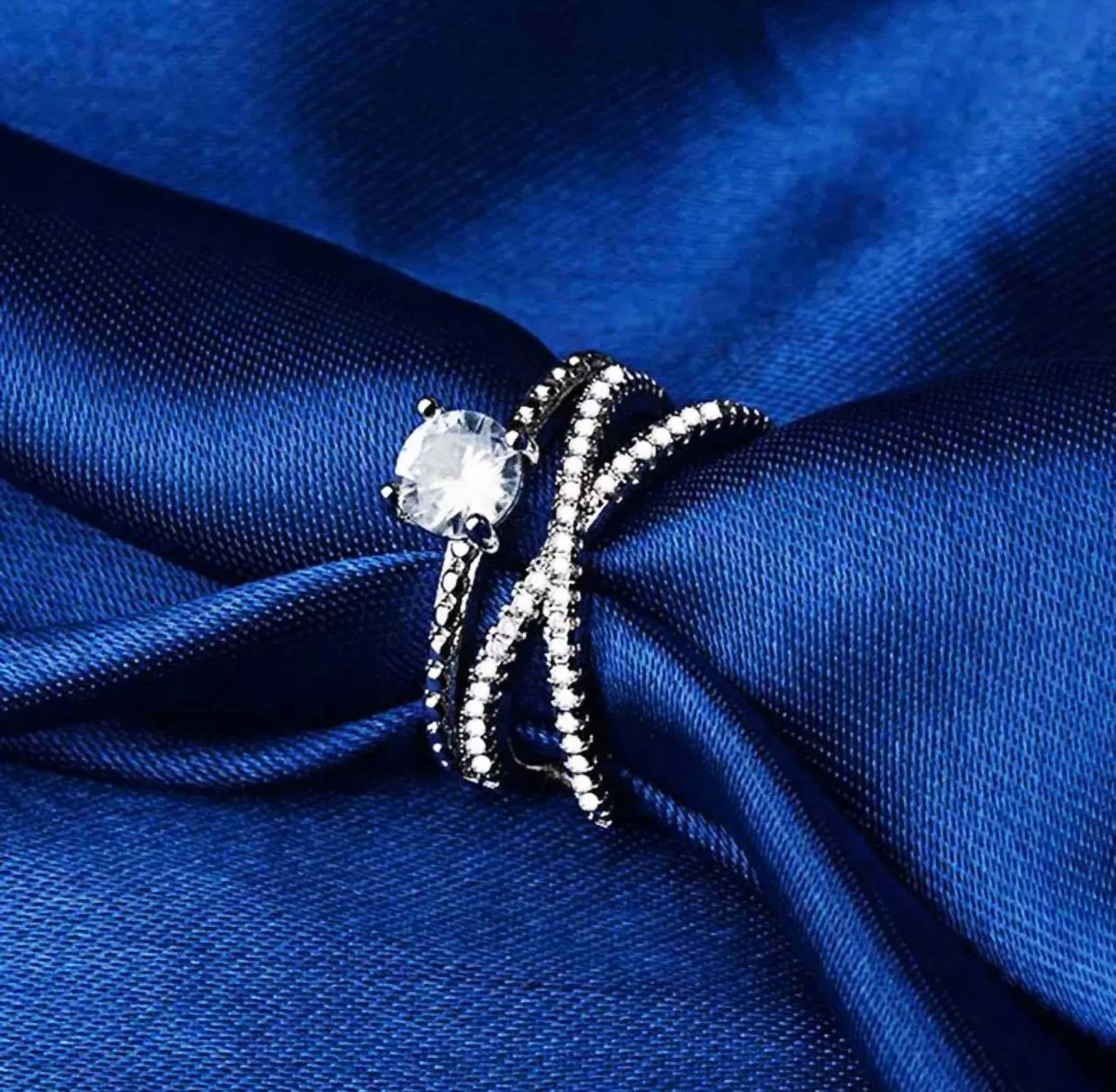 Joban Fashion Silver Brass Adjustable Ring