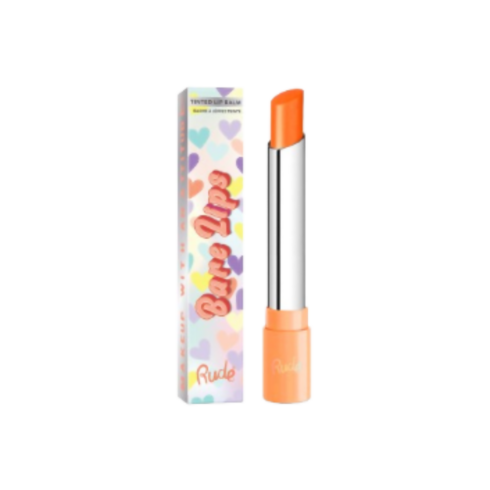 Rude Cosmetics Bare Lips Tinted Lip Balm - Coral - Distacart