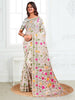 Shree Shyam Fashion Linen Cotton White Saree - Distacart