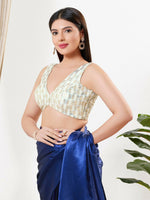 Thumbnail for Joban Fashion Gold Sequins Padded Blouse With V Neck Sleeveless - Distacart