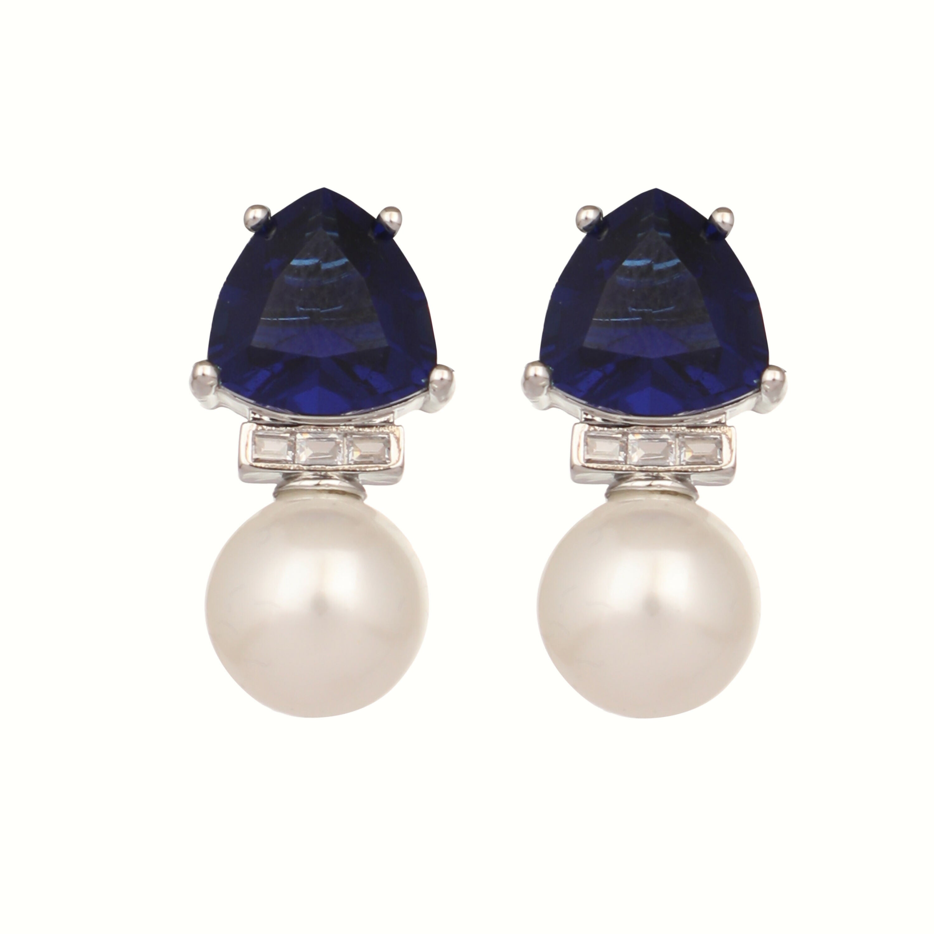 Nuyug Blue Stone Elegance Anti Tarnish Studs