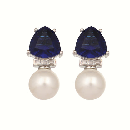Nuyug Blue Stone Elegance Anti Tarnish Studs - Distacart