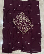 Thumbnail for KC Purple Straight Suit For Women Georgette Fabric - Dista