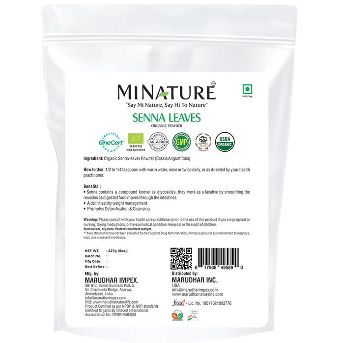 Minature Senna Leaves Organic Powder