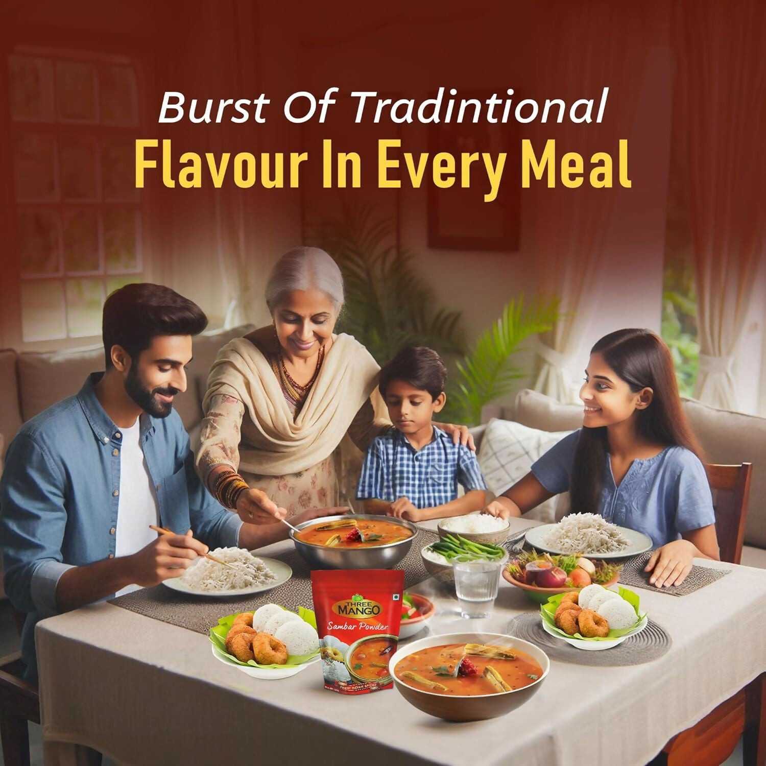 Three Mango Sambar Powder - Distacart