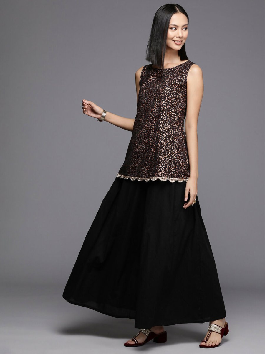 Ahalyaa Women's Traditional Wear Co-ods - Black - Distacart
