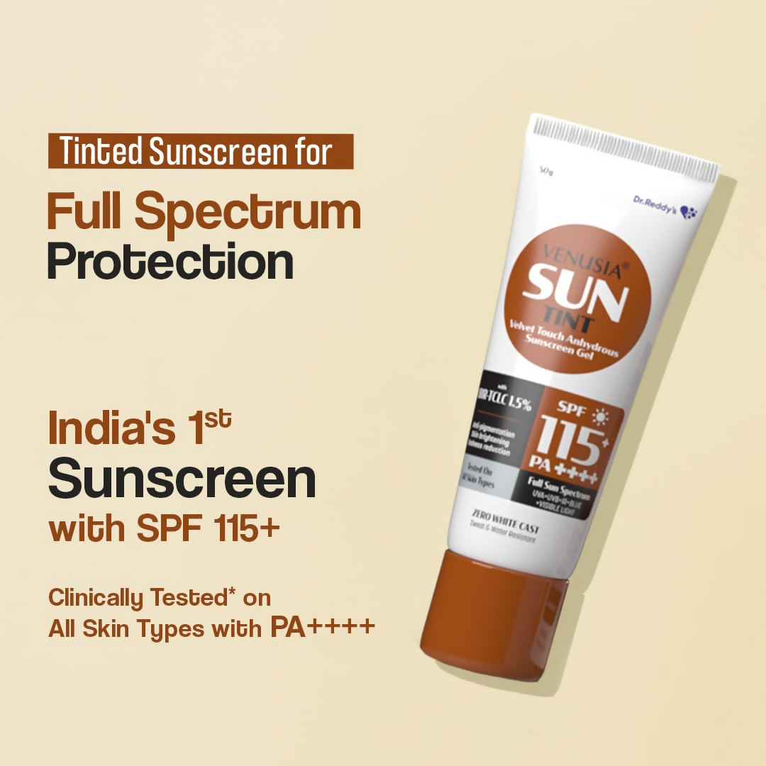 Venusia Sun Tinted Sunscreen Gel SPF 115 - Distacart