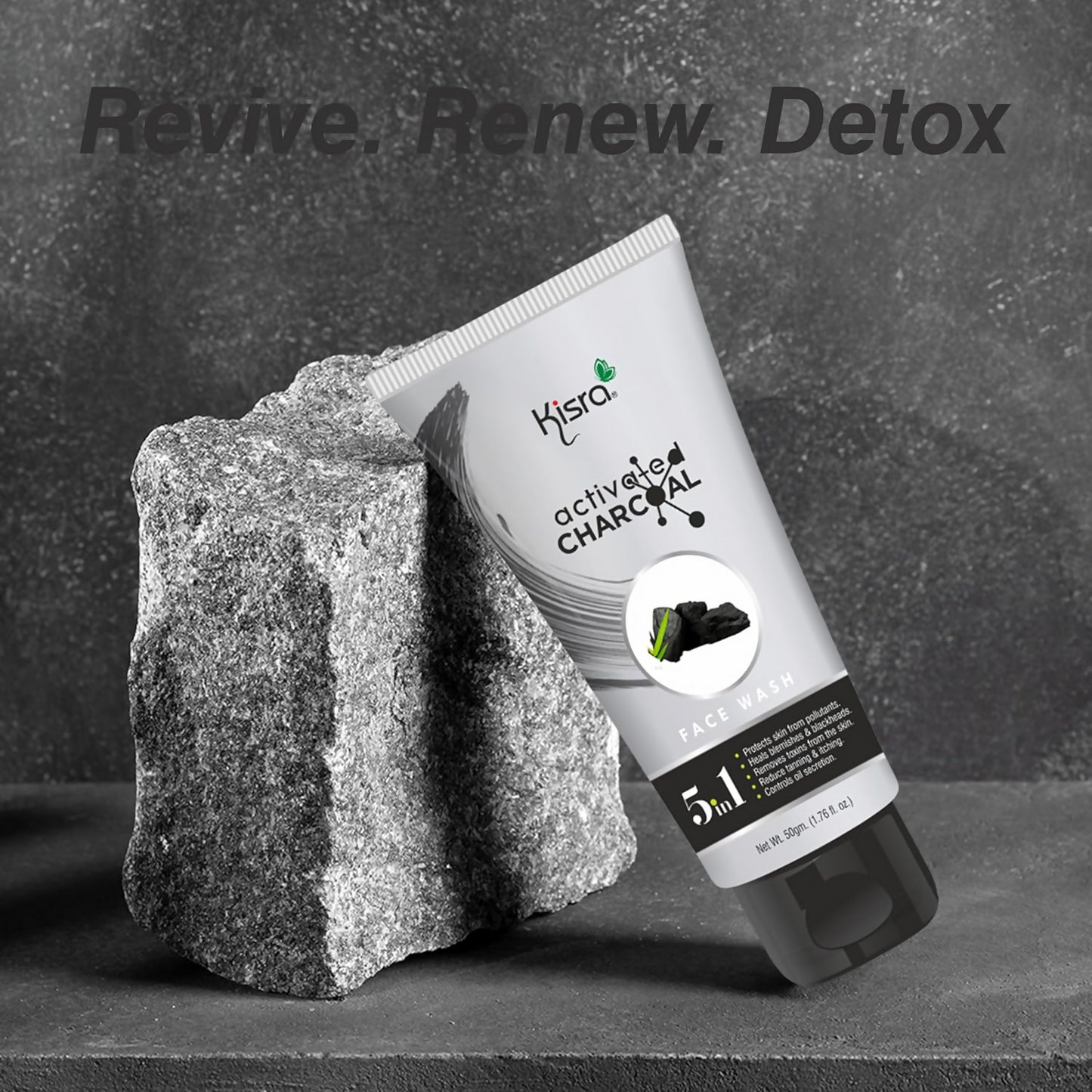 Kisra Activated Charcoal Anti-Pollution Face Wash - Distacart