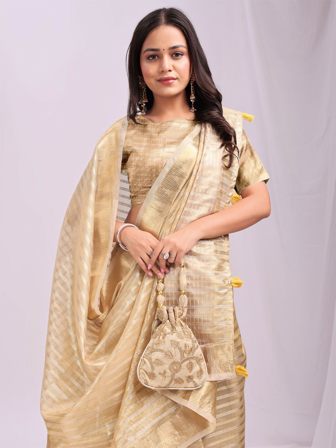 Astita Organza Gold Saree