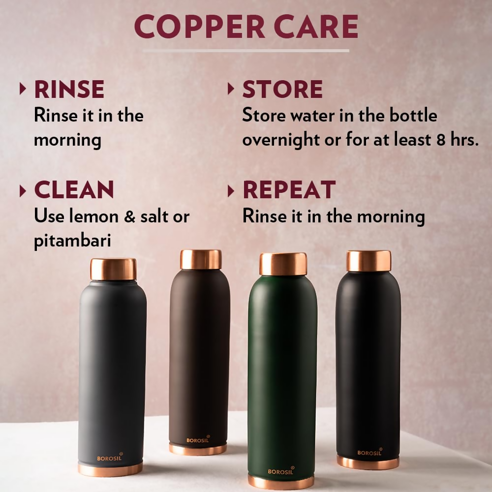 Borosil Colour Copper bottle - Brown - Dista