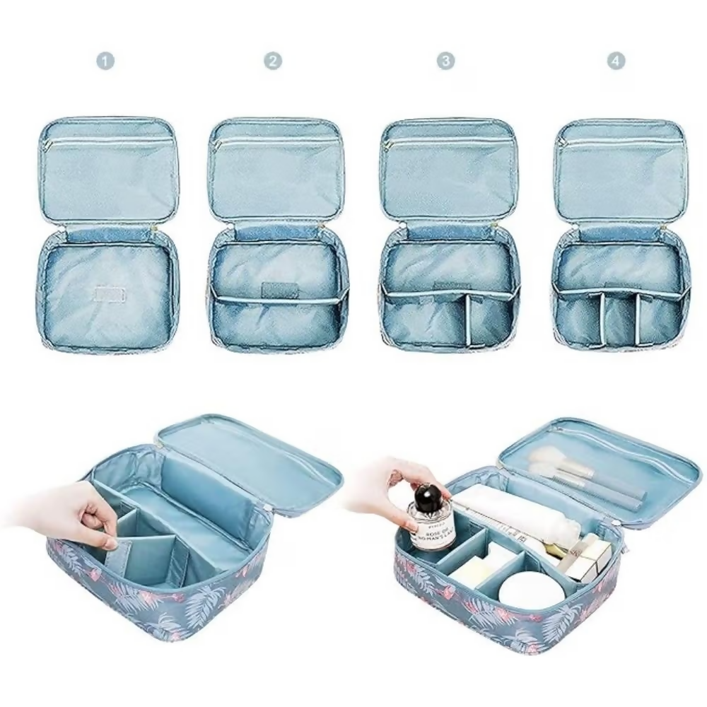 Bronson Professional Portable Dividers Travel Cosmetic Bag Organizer - Dista