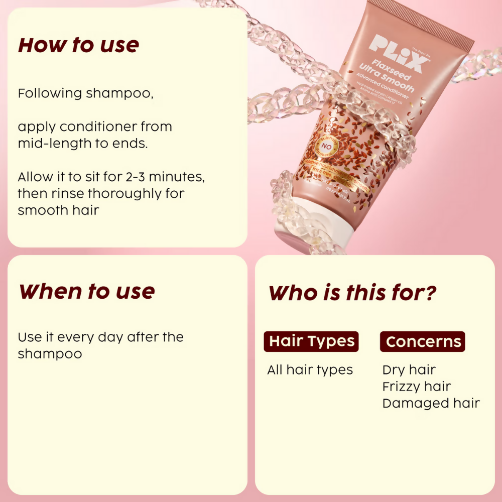 Plix The Plant Fix Flaxseed Ultrasmooth Advanced Conditioner - Distacart