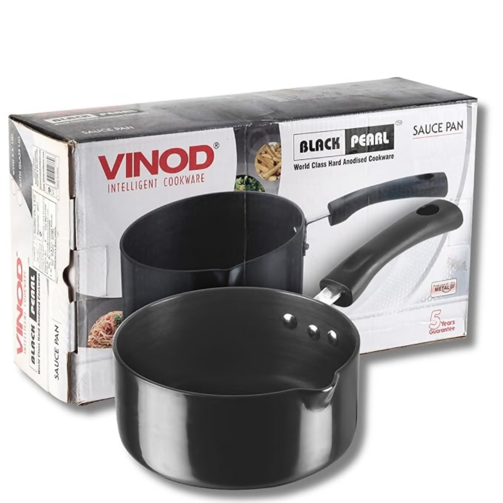 Vinod Black Pearl Hard Anodised Saucepan - Dista