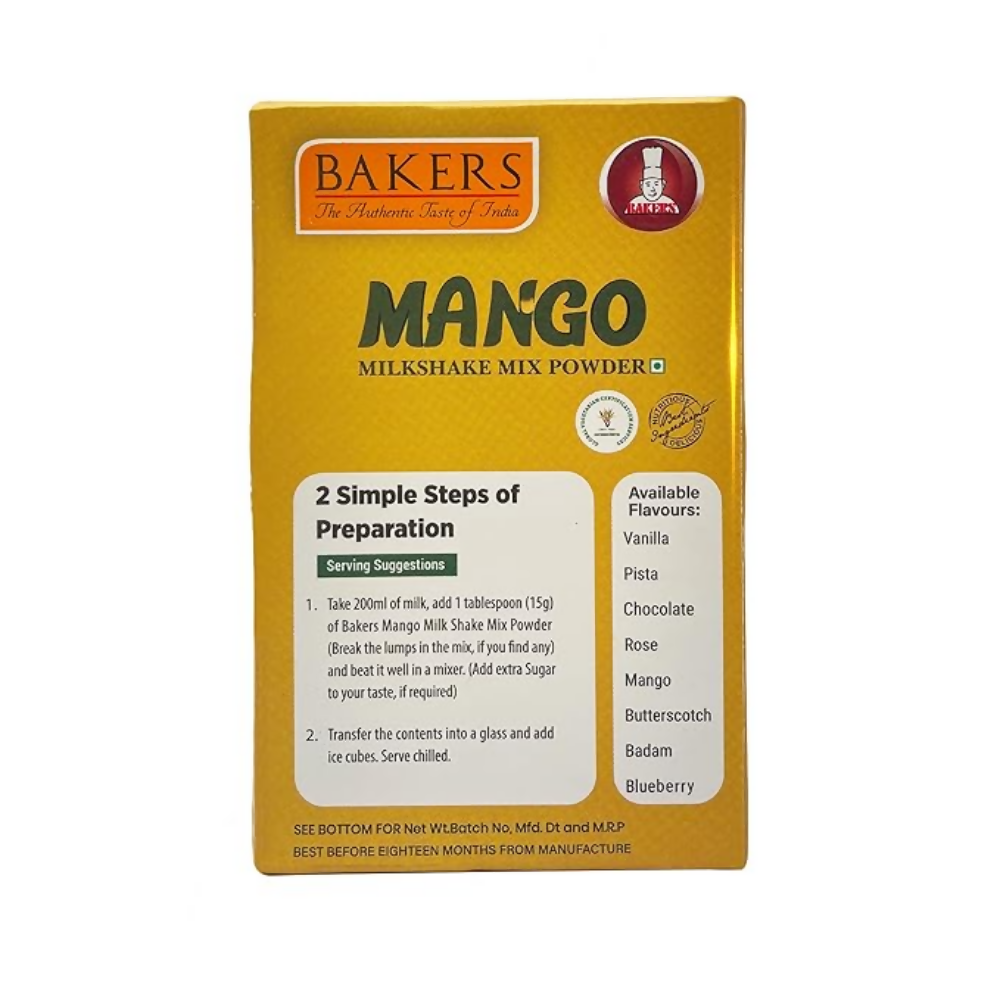BAKERS Milk Shake Mix - Mango Flavour - Dista