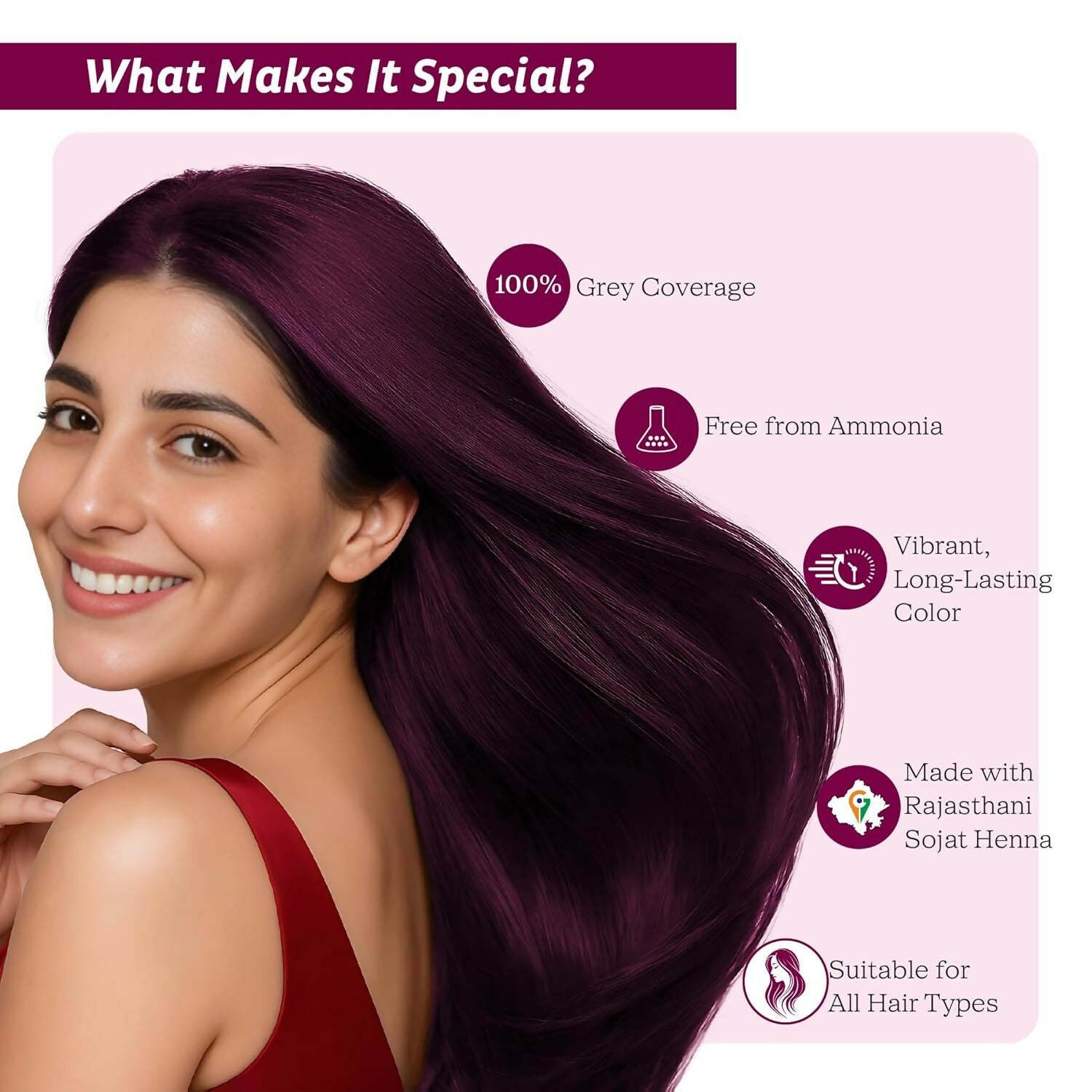 Prem Dulhan Burgundy Red Henna Based Hair Color - Distacart