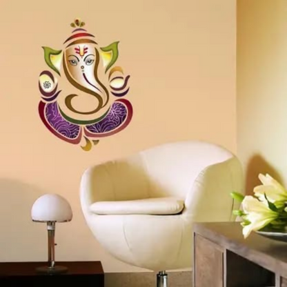 Rangoli White Glossy Vinyl Wall Sticker Premium Self-Adhesive Waterproof Decorative Wall Decal - Dista