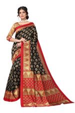 Thumbnail for Vamika black Printed Art Silk Saree - Distacart
